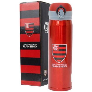 Imagem de Garrafa Squeeze Térmica 450ml Academia Passeio Viagem Flamengo Oficial