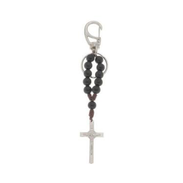 Imagem de Chaveiro Dezena de São Bento com Mosquete - Preto - Lirio do Vale