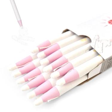 Imagem de COELO Marcadores chineses destacáveis brancos, pacote com 12 (dúzias), lápis marcadores de cera de cor única para desenho, giz de cera, madeira, papel, tecido, plástico, canecas, vidro, lona, vidro,