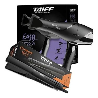 Imagem de Kit Secador 1700w e Prancha 180C Bivolt Taiff Easy Profissional 127v, 