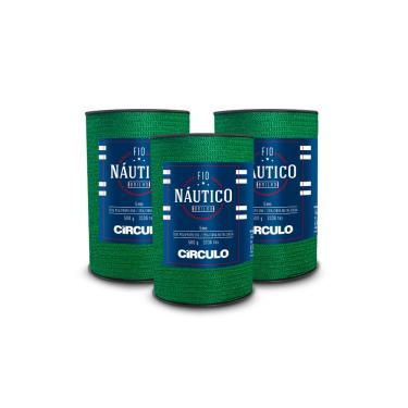 Imagem de Kit 3 Fio Náutico Brilho Círculo - Cor 5350 - Verde