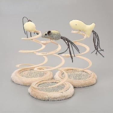 Imagem de Brinquedos para gatos brinquedos de gato de peixe elástico de penas fa