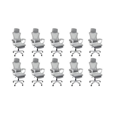 Imagem de Kit 10 Cadeiras de Escritório Oficial Supreme Cinza