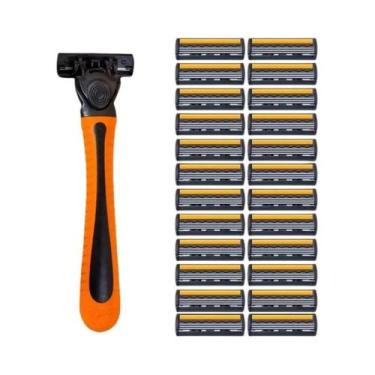 Imagem de Aparelho De Barbear De Segurança Premium Em Aço Inoxidável De 3 Camada