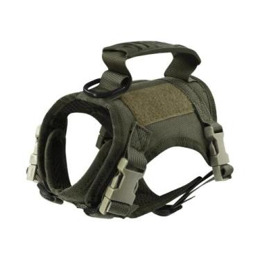 Imagem de Coleira Tática Ajustável Para Cães E Gatos Pequenos, Colete Militar Pa