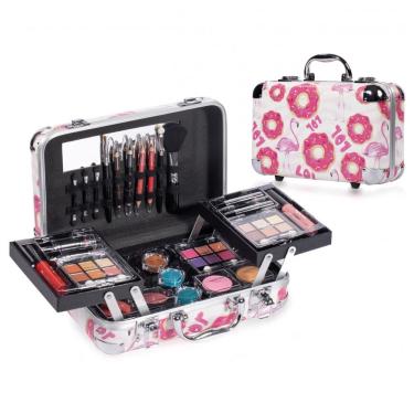 Imagem de Kit Completo de Maquiagem Hot Sugar Donut para Iniciantes 27 Sombras 4 Blushes 4 Batons Estojo com Espelho