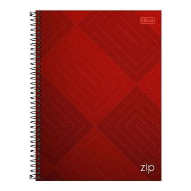 Imagem de Caderno Espiral Universitário Zip Retângulo 10 Matérias Vermelho - Tilibra