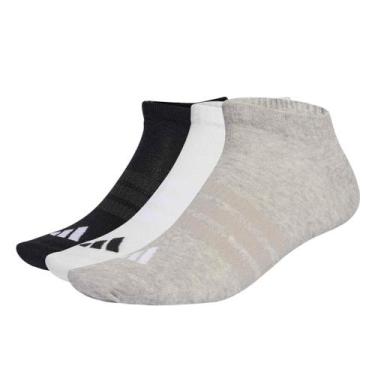Imagem de Kit Meia Adidas Invisível - 3 Pares, Branco, 37/39