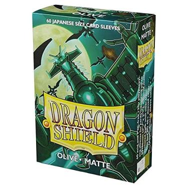 Imagem de Dragon Shield Matte Mini Japanese Olive Green 60 ct Card Sleeves Individual Pack