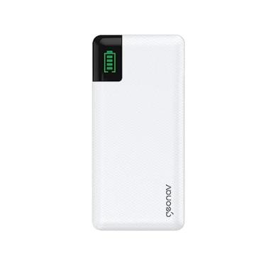 Imagem de Geonav Power Bank, Carregador Portátil Universal 16.000mAh, 2 portas USB + 1 porta USB-C, Led Indicador de bateria, PB16KWT, Branco