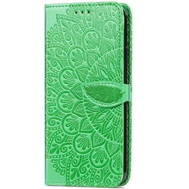 Imagem de HUANGTAOLI Capa de telefone para Xiaomi Redmi A2, fecho magnético com slots para cartão de crédito capa de telefone em relevo para Xiaomi Redmi A2