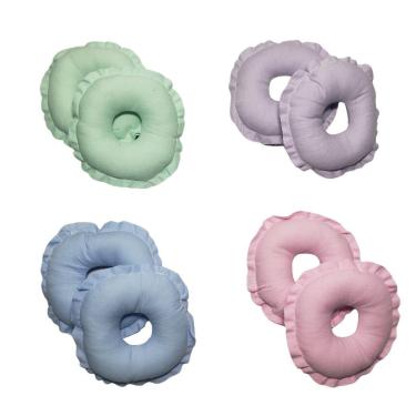 Imagem de Kit 4 Rosquinhas De Amamentação Absorventes Seios Lavável 100% Algodão-Feminino