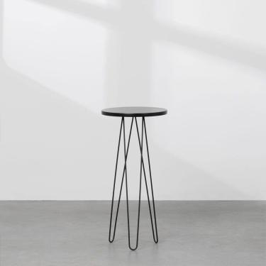 Imagem de Mesa Lateral Fancy Redonda 26x58cm – Preto
