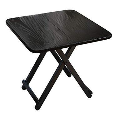 Imagem de Mesa lateral criativa portátil dobrável à mão mesa de jantar quadrada para casa mesa de centro multifuncional mesa de centro para sala de estar (cor: 1)