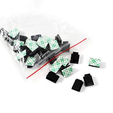 Imagem de DAGIJIRD 20 peças preto de arame para carro braçadeira fixa clipe organizador base autoadesiva para detector de carro DVR GPS