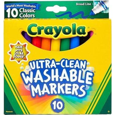 Imagem de Canetinhas Crayola Ultra-Clean 10 Cores Ponta Grossa