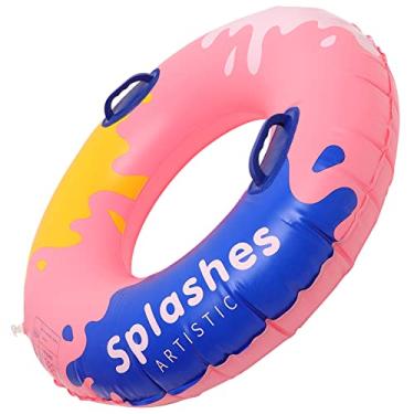 Imagem de NAMOARLY anel de natação com alça acessórios de natação portátil acessório de natação boia de piscina anéis de natação para adultos brinquedo de tubo de piscina inflável de praia Flutuador