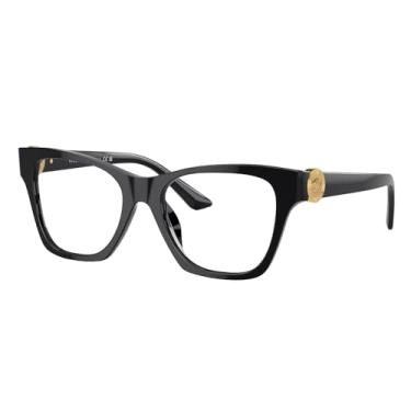 Imagem de Versace Óculos de sol femininos armação preta, lentes de demonstração, 52 mm, Preto, 52/18/145