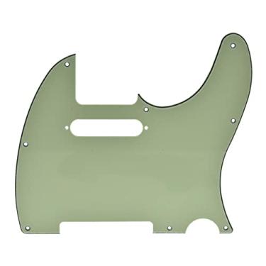 Imagem de KAISH 8 furos Tele Style Guitar Pickguard TL Pick Guard com orifícios de parafuso de montagem para tele/Telecaster verde menta 3 camadas