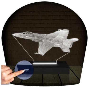 Imagem de Luminária Led Abajur  3D  Aviao Nave 2 - Rb Criações