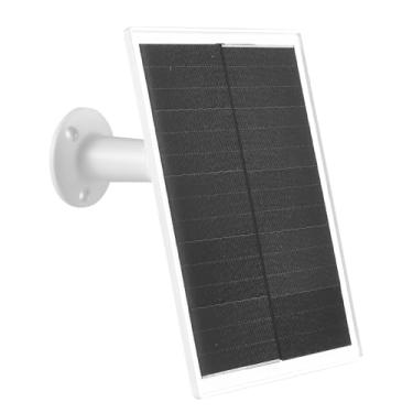 Imagem de CIADAZ Painel solar de 10 W para câmera de segurança Carregador de painel solar para câmera com porta micro-USB de 5 V com IP65 à prova d'água/cabo de 9,84 pés/suporte ajustável de 360 graus