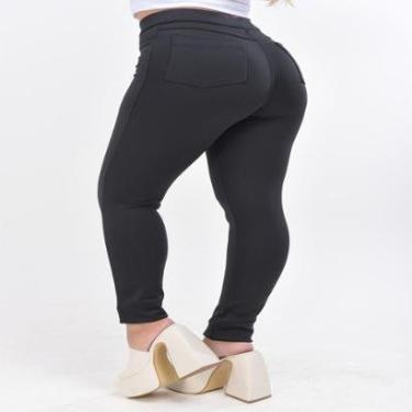 Imagem de Calça Flare Botão e Zíper Chapa Barriga e Empina Bumbum – Tecido Ponto Roma-Feminino