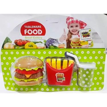 Imagem de Comida de Brincar Kit de Hambúeguer Batata Frita Refri 8807 - Dorémi