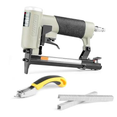 Imagem de Grampeador de estofamento Woodpecker N7116, 22 calibre 71 Série 3/8 polegada Coroa C 3/16 polegada para 5/8 polegada Comprimento da perna, arame fino grampeador para estofamento e madeira