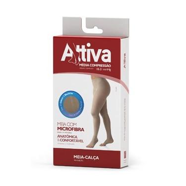 Imagem de Meia Calça Attiva - Média Compressão Feminina - Ponteira Aberta - Cor
