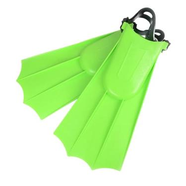 Imagem de UGPLM Barbatanas de snorkel para viagem, barbatanas de mergulho confortáveis e leves ajustáveis para iniciantes e profissionais, Verde 30 a 36