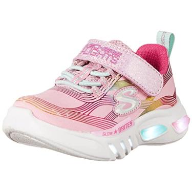 Imagem de Skechers Kids Girls Glow-Brites Sneaker, PinkMulti, 3 Little Kid