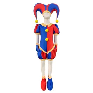 Imagem de SDXLV Kids Pomni Costume The Amazing Digital Circus costume Jumpsuit Pomni Cosplay Birthday Hollowen Party (Pomni-B, 5-6 years)