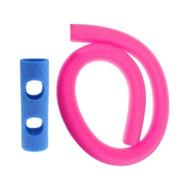 Imagem de Generic Macarrão de piscina, 59in espuma piscina macarrão flutua tubos de espuma esportes aquáticos aprendizagem acessórios piscina para crianças e adultos, Rosa 2 Furos