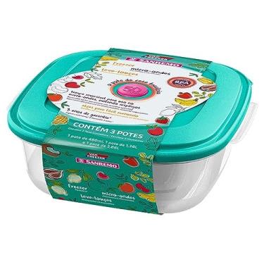 Imagem de Conjunto de Potes 3 Peças Quadrados Sanremo