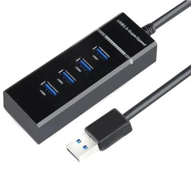 Imagem de Cabo Adaptador Hub Usb 3.0 4 Portas P Computador Notebook Alta Velocid