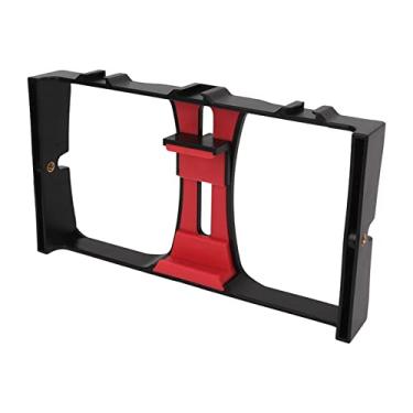 Imagem de Gaiola Portátil para Câmera de Vídeo Em Smartphone ABS para Transmissão Ao Vivo de Vlog (Vermelho)