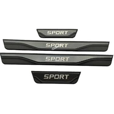 Imagem de GZBFTDH Proteção de Peitoril Soleira da Porta, para Chrysler 300C 2015-2023 Carro Acessórios, Aço Inoxidável Kick Plate Guard de Pedal de Limiar Protetor, Peças para Automóveis