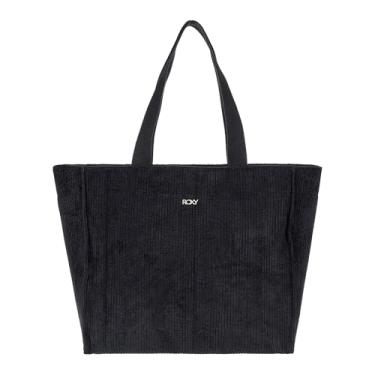 Imagem de Roxy Bolsa feminina Feeling Good elegante veludo cotelê macio grande capacidade, Antracite., 25L, Bolsa tote Feeling Good de veludo cotelê macio e elegante de grande capacidade