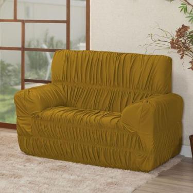 Imagem de Capa De Sofá 2 Lugares Avulsa Elasticada Malha Gel - Nalu Casa e Decor