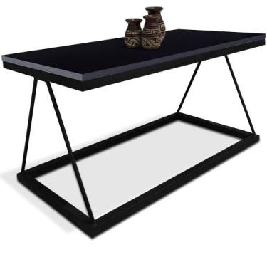 Imagem de Mesa De Centro Macau Retangular Para Sala Decor Madeira MDF Compacta P