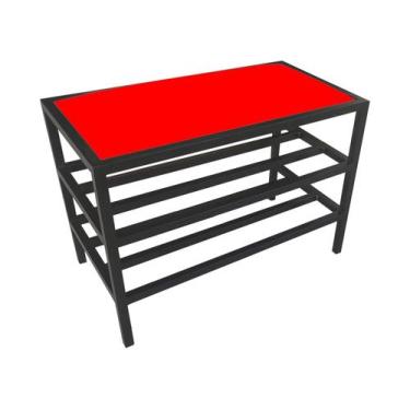 Imagem de Sapateira Banco Estofado Hall De Entrada Estilo Industrial - Moveraço,