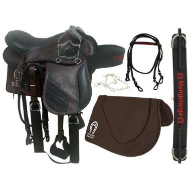 Imagem de Sela Para Cavalo Arreada Completa De Cabeça + Acessorios Oferta - Sela