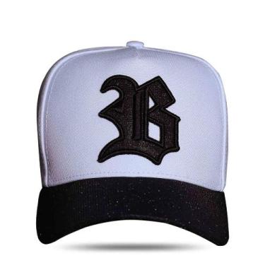 Imagem de Boné Blck Brasil Snapback Aba Curva Com Brilho Shine, Branco, UN