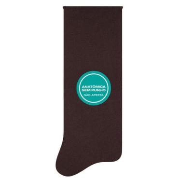 Imagem de Meia sem Punho Social Selene 8025-001, Marrom