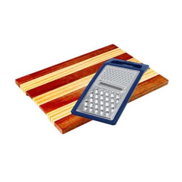 Imagem de Tábua De Frios De Pinus Ralador De Inox Para Varanda Gourmet - Móveis 