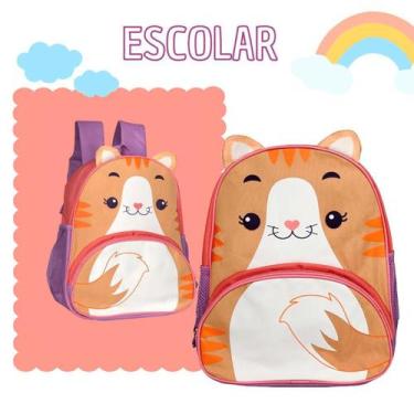 Imagem de Mochila Infantil Com Alças Estampa Animais Zoo Clio Pets Bichinhos