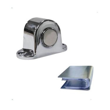 Imagem de Trava Com Imã Para Porta Madeira Ou Vidro Temperado Cromado - Mixso, V