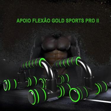 Imagem de Kit  Apoio Para Flexão Gold Sports Pro II em Pvc  e PP - 2 Unds Mais U