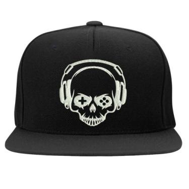 Imagem de Boné Bordado - Caveira Gamer Geek - Hipercap