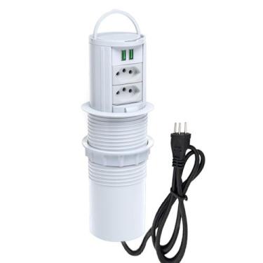 Imagem de Torre De Tomada Totem Slim Manual Alça 2 Tomada 20A 2USB 4.9 - CONNECT